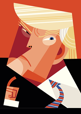 Geometric Portrait of Donald Trump