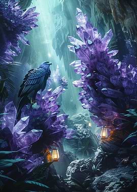 Eagle in a Crystal Cave