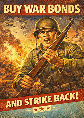 Buy War Bonds And Strike Back Poster