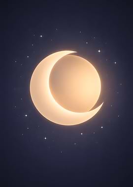 Crescent Moon and Stars