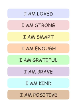 Colorful Affirmation Cards
