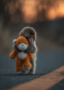 Punch Monkey Hugs monkey plush