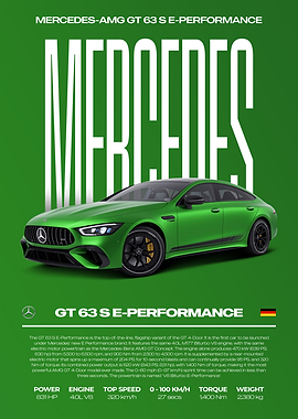 Mercedes-AMG GT 63 S E-Performance Car Poster
