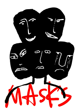 Abstract Faces with Text