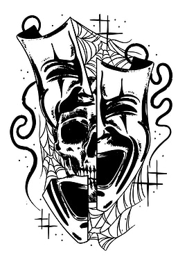 Skull and Theater Masks