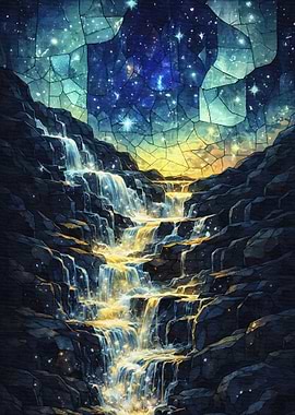 Cosmic Waterfall Landscape