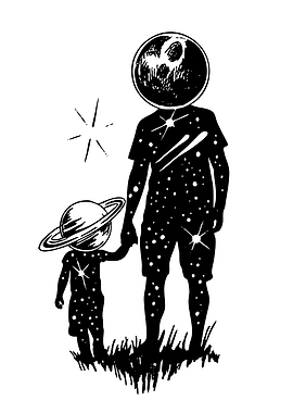 Father and Child in Space
