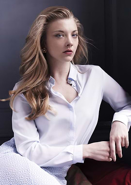 Natalie Dormer in White Blouse