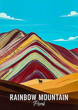 Rainbow Mountain Peru Poster