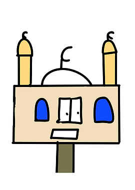 Cartoon Mosque Building