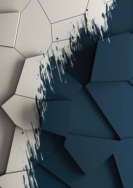 Abstract Geometric Paint Splatter