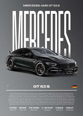 Mercedes-AMG GT 63 S Car Poster