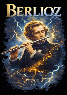 Berlioz Playing Flute Amidst Lightning