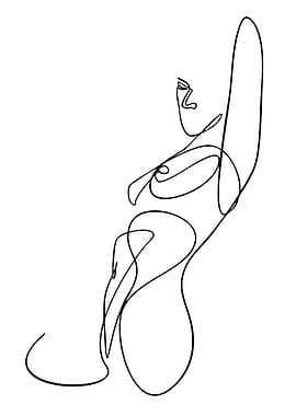 Abstract Line Art of a Woman