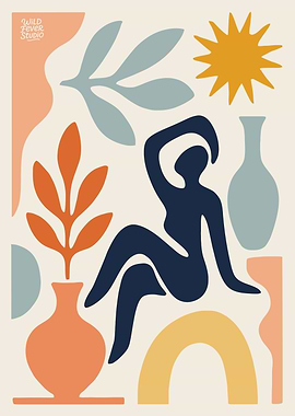 Abstract Matisse-inspired illustration