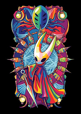 Hornet from Hollow Knight in Pop Art Style