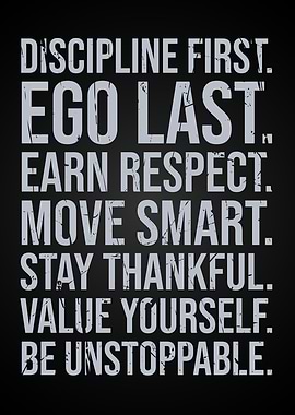 Discipline First Motivational Quote