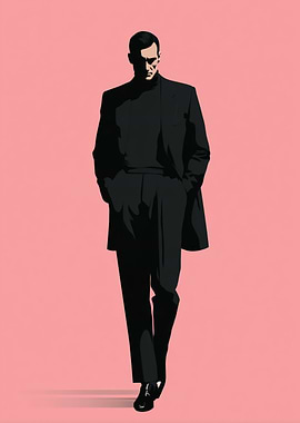 Midnight Elegance – Minimal Gentleman Wall Art
