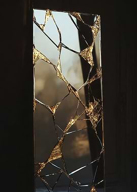 Kintsugi Broken Mirror