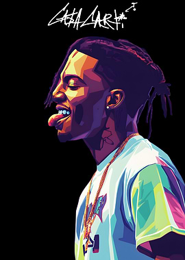 Playboi Carti Pop Art Portrait