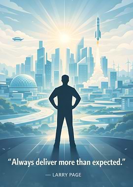Silhouette of man overlooking futuristic city