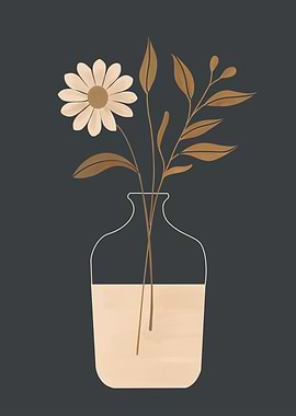 Minimalist Floral Arrangement in a Vase