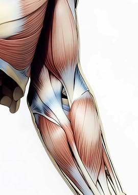 illustration of human arm muscles
