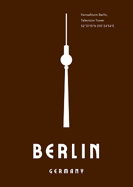 Berlin Fernsehturm Minimalist Poster