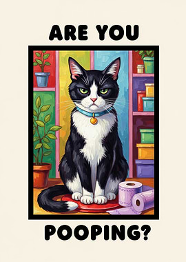 Grumpy Cat with Toilet Paper