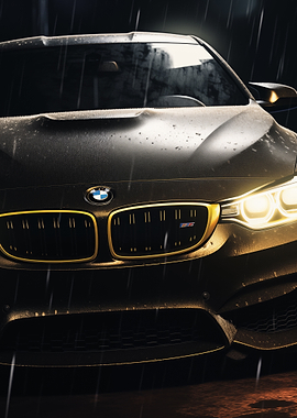 BMW M4 in the Rain