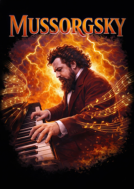 Mussorgsky Playing Piano