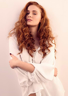 Redhead Chloe Grace Moretz in White Blouse