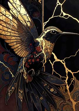 Kintsugi Hummingbird