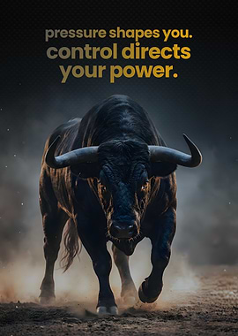 Bull Strength Motivational Quote Power