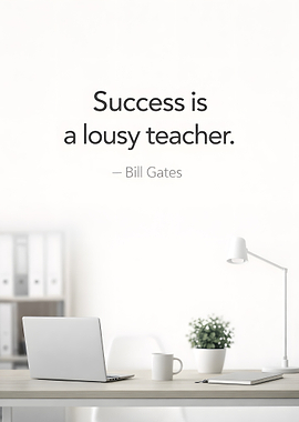Success is a lousy teacher quote
