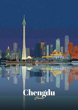 Chengdu Skyline at Night