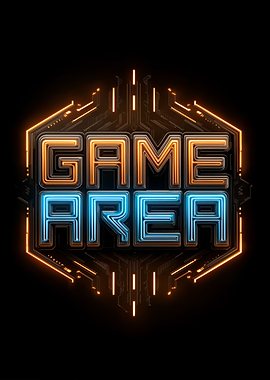 Game Area – Futuristic Neon Gaming Wall Decor
