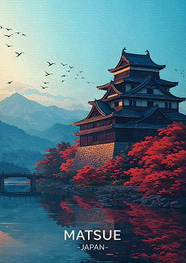 Matsue Castle Japan Autumn