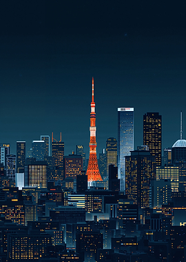 Tokyo Tower at Night
