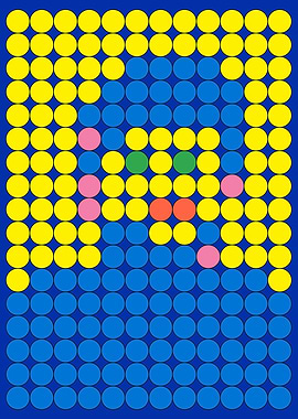 Pixelated Smiley Face