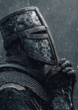 Knight in Armor in Snow