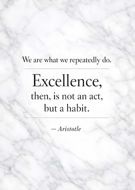 Aristotle quote on excellence