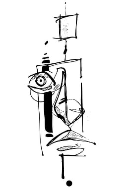 Abstract Sketch of a Face