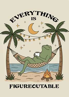 Frog in Hammock with Coffee