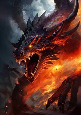Fiery Dragon Roaring