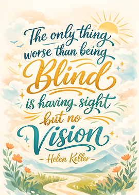 Helen Keller quote about vision