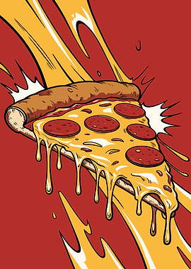 Dripping Pepperoni Pizza Slice