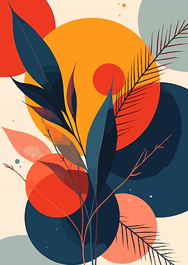 Abstract Floral Circles