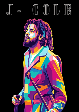 J. Cole Pop Art Portrait