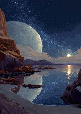 Midnight on Azure Tide